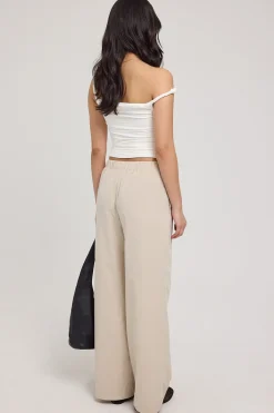 Cairo Mid Rise Relaxed Pant Stone