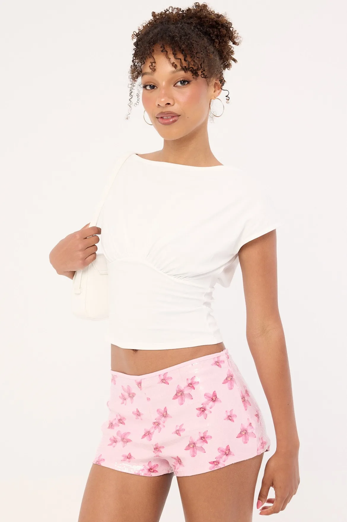 Calypso Sequin Micro Shorts Pink