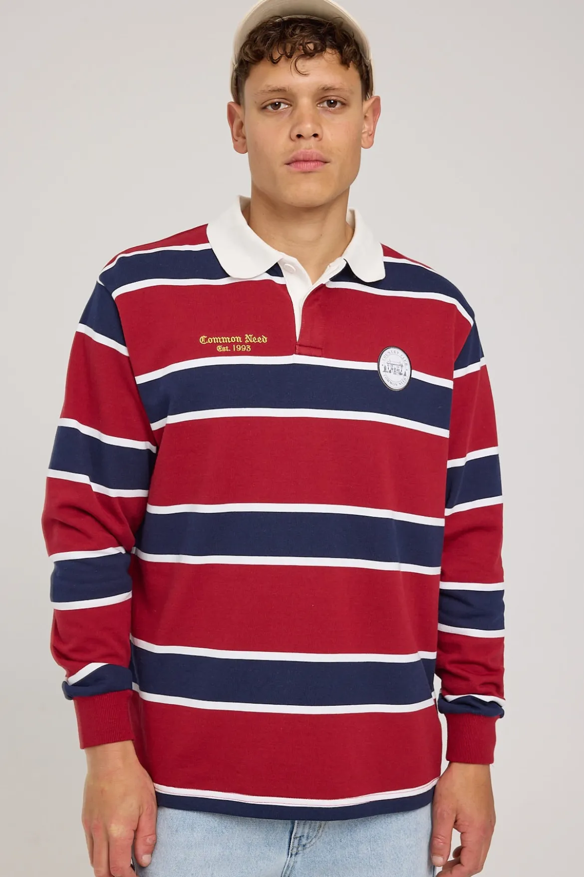 Cambridge Rugby Shirt Bordeaux/Navy/White