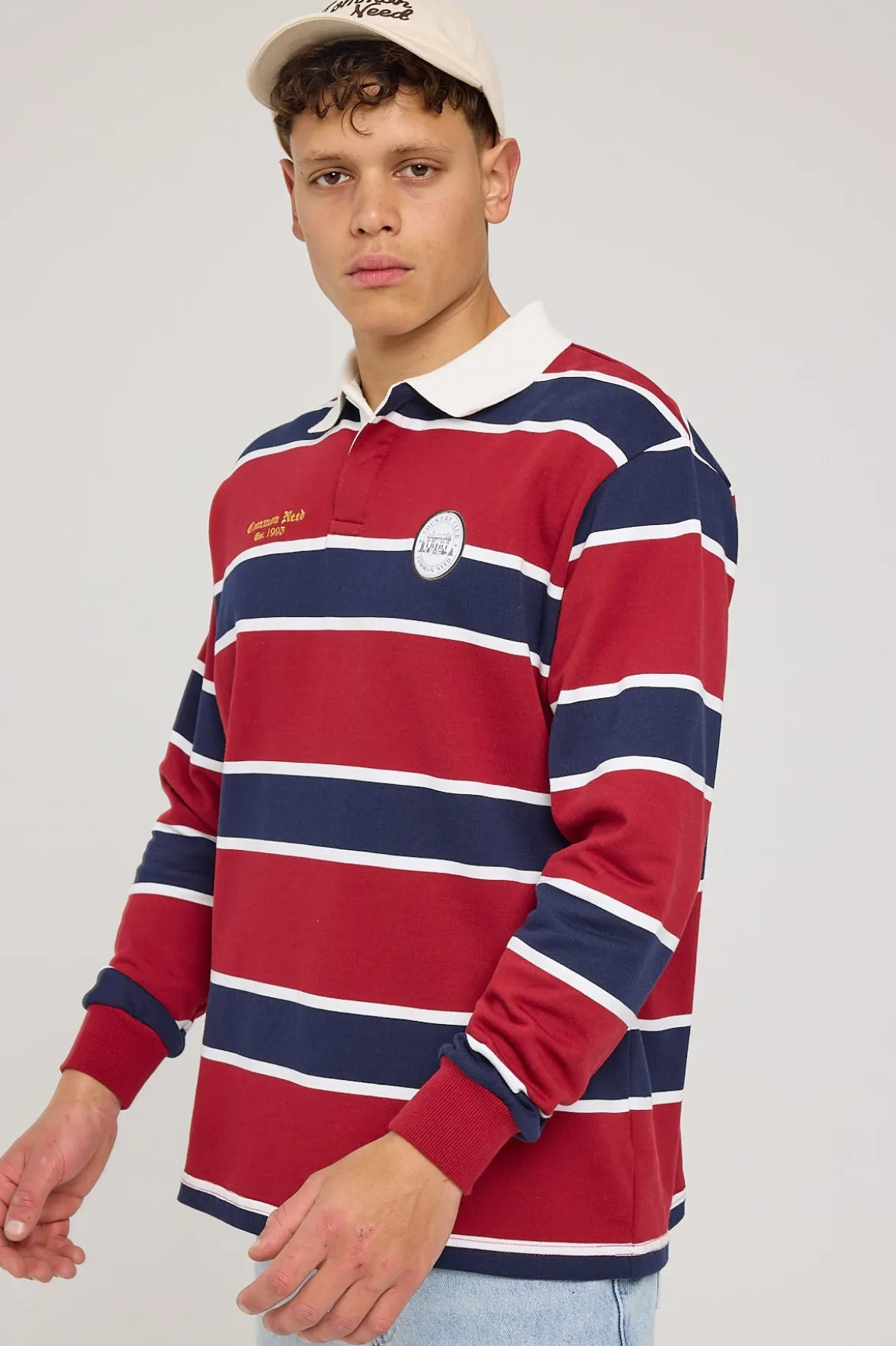 Cambridge Rugby Shirt Bordeaux/Navy/White