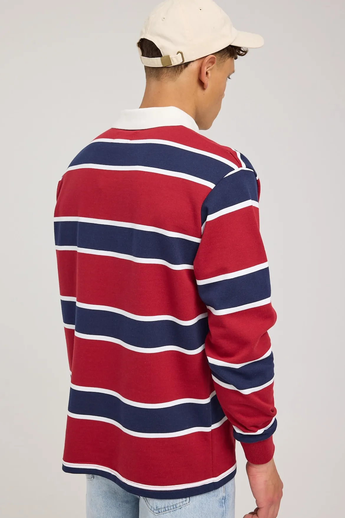 Cambridge Rugby Shirt Bordeaux/Navy/White
