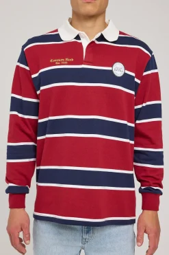 Cambridge Rugby Shirt Bordeaux/Navy/White