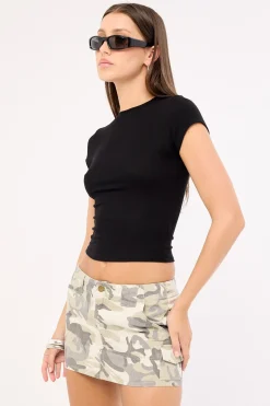 Camo-Mile Low Rise Mini Skirt Camo