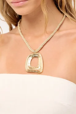 Campbell Statement Pendant Necklace Gold