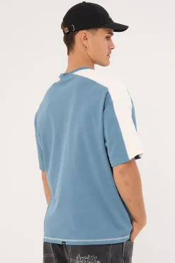 Campus Box Fit Oversize Tee Smog Blue