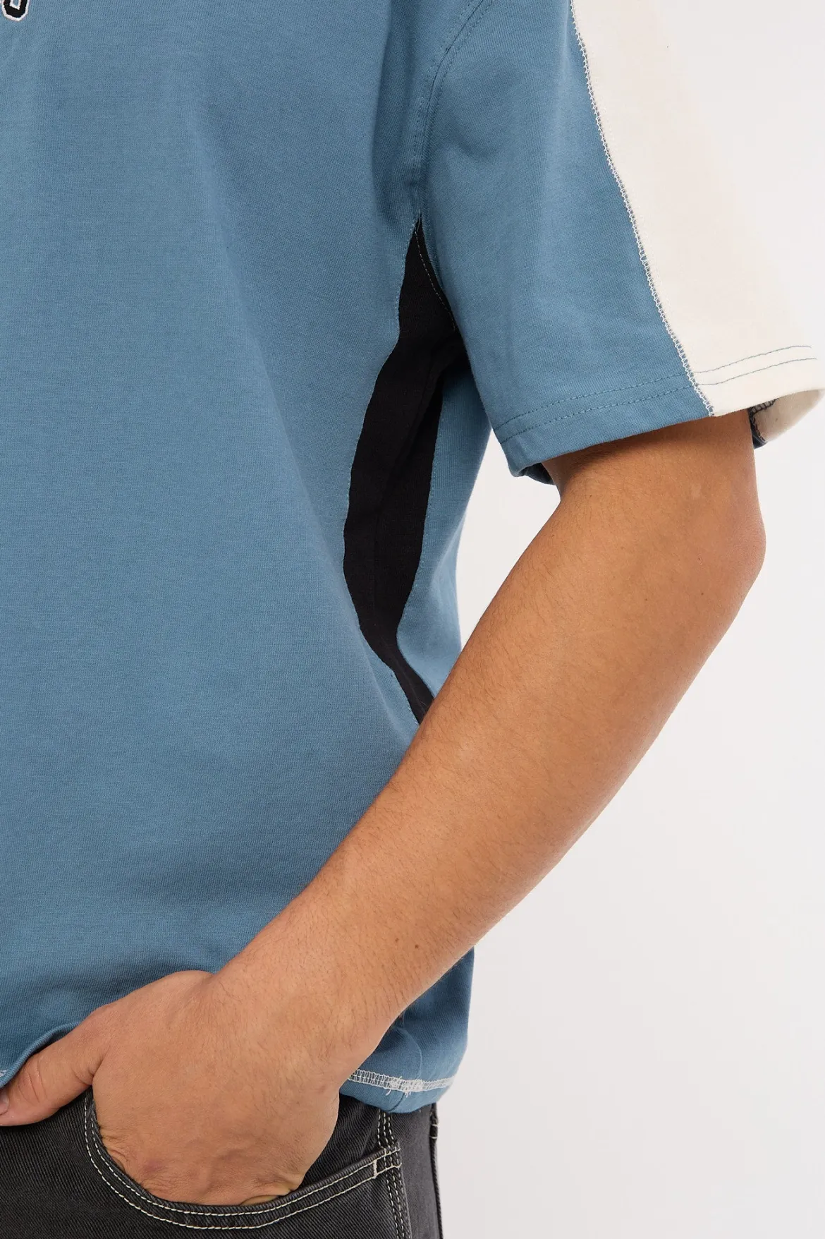 Campus Box Fit Oversize Tee Smog Blue