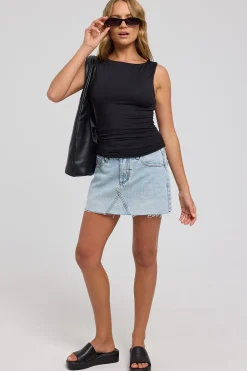 Candy Denim Skirt Tainted Blue
