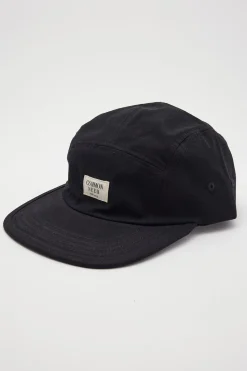 Canvas 5 Panel Camp Cap Black