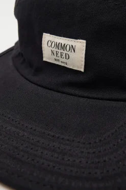 Canvas 5 Panel Camp Cap Black