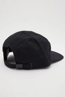 Canvas 5 Panel Camp Cap Black