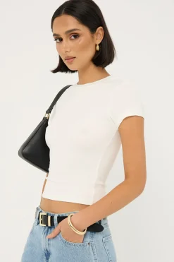 Cap Sleeve Tee White