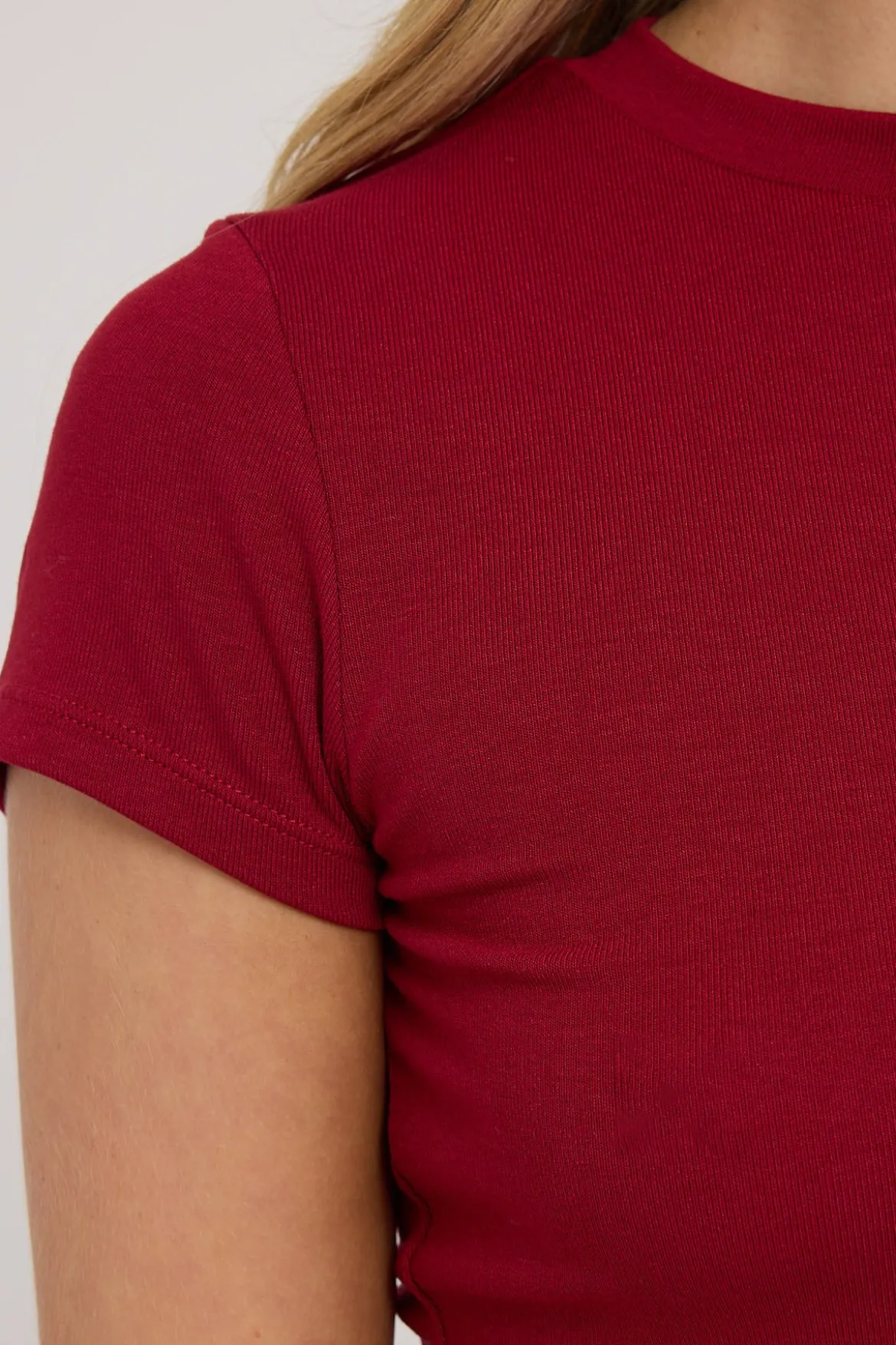 Cap Sleeve Tee Wine