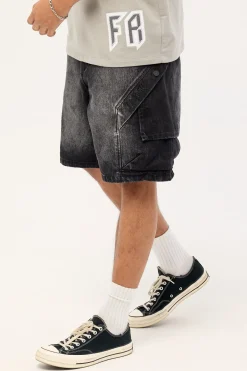 Cargo Pocket Short Washed Grey