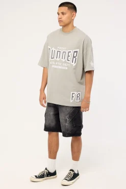 Cargo Pocket Short Washed Grey