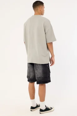 Cargo Pocket Short Washed Grey