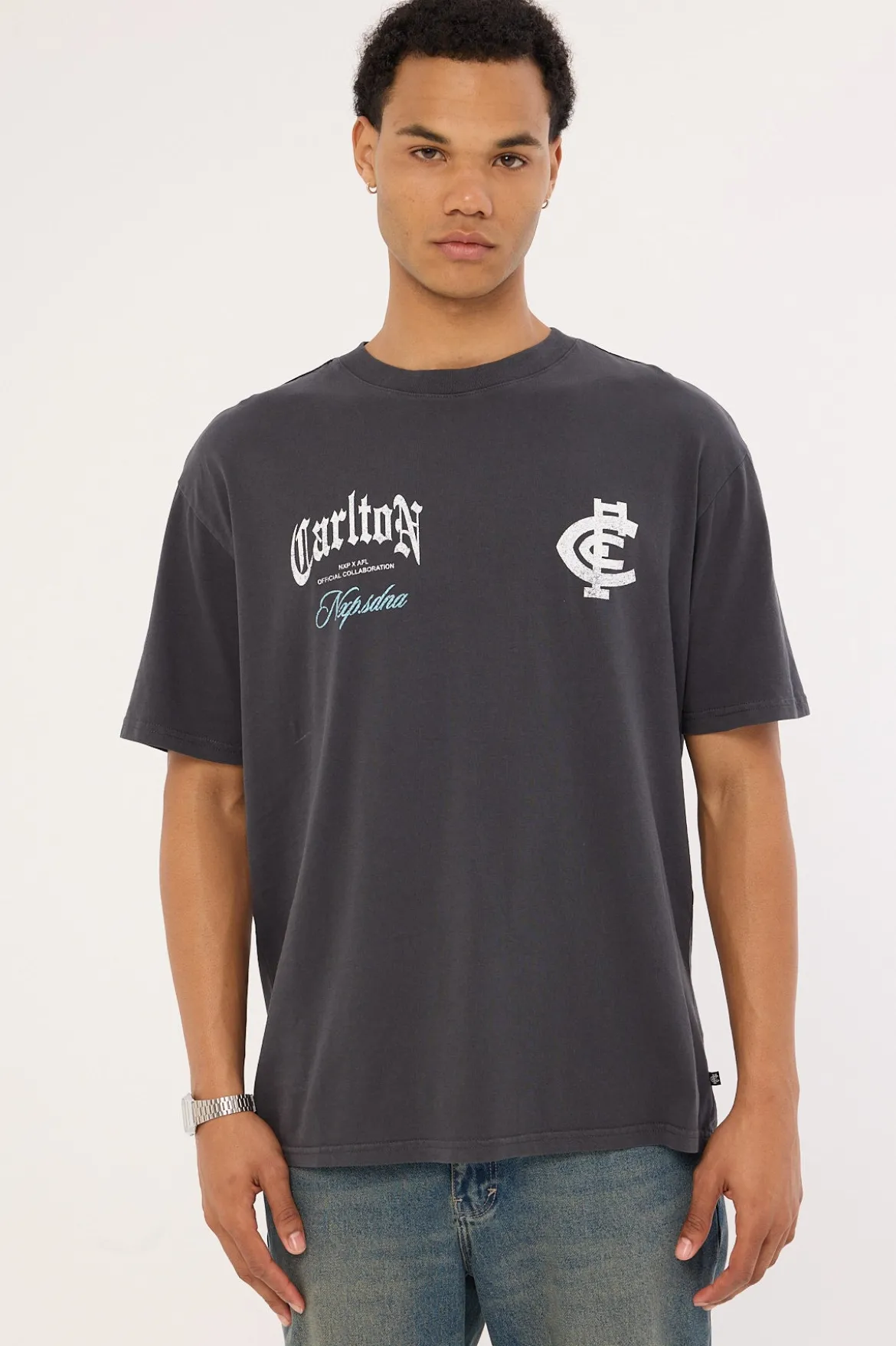 Carlton Vintage Goth Tee Pigment Asphalt