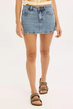Carmen Skirt Vintage Stone Blue