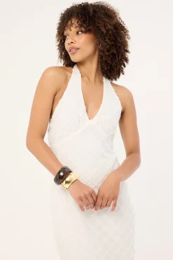 Carrie Halter Maxi Dress White