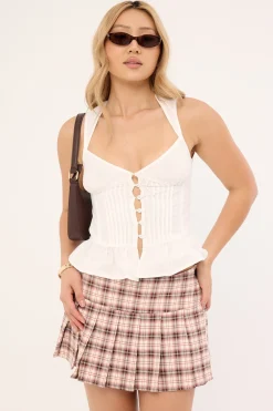 Casini Skirt Pink Check