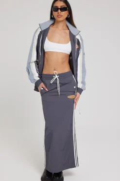 Cassidy Spray Maxi Skirt Charcoal
