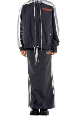 Cassidy Spray Maxi Skirt Charcoal
