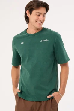 CCC Script Washed T-shirt AM Forest
