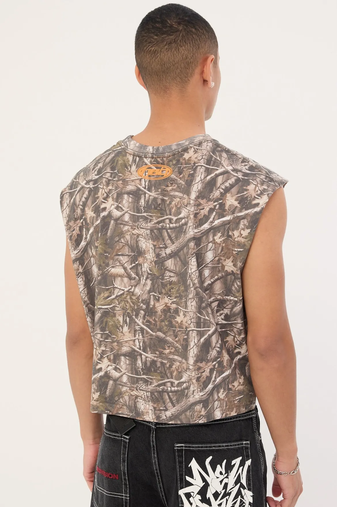 Cena Cropped Muscle Tank Camo
