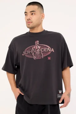 Cena Smackdown Boxy Tee Faded Black
