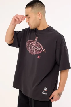 Cena Smackdown Boxy Tee Faded Black