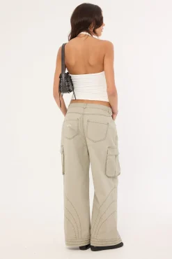 Censored Panelled Cargo Pant Stone