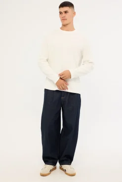 Channing Waffle Long Sleeve Tee Off White