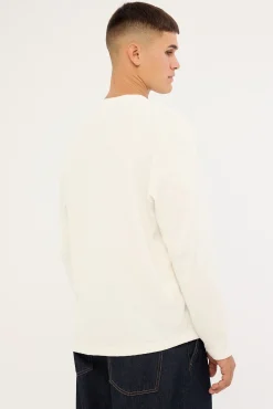 Channing Waffle Long Sleeve Tee Off White
