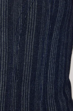 Charismatic Denim Corset Dark Pinstripe