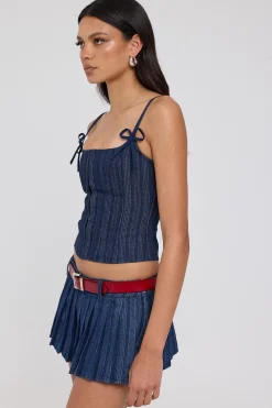 Charismatic Rider Mini Skort Dark Denim