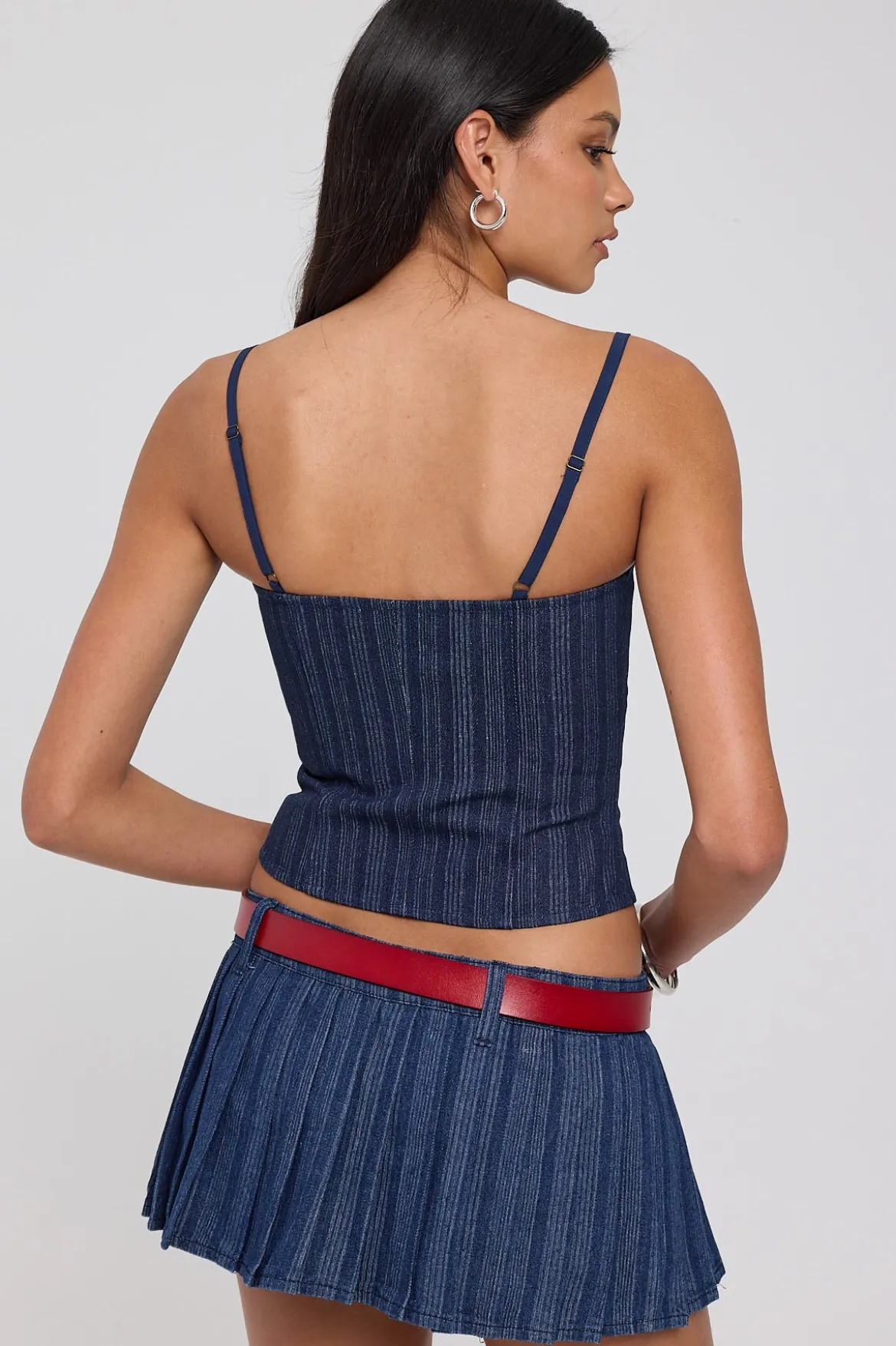 Charismatic Rider Mini Skort Dark Denim