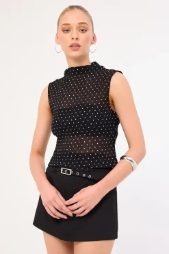 Charli Low Rise Buckle Skirt Black