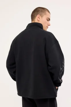 Chasm Elastic Quarter Zip Crew Black
