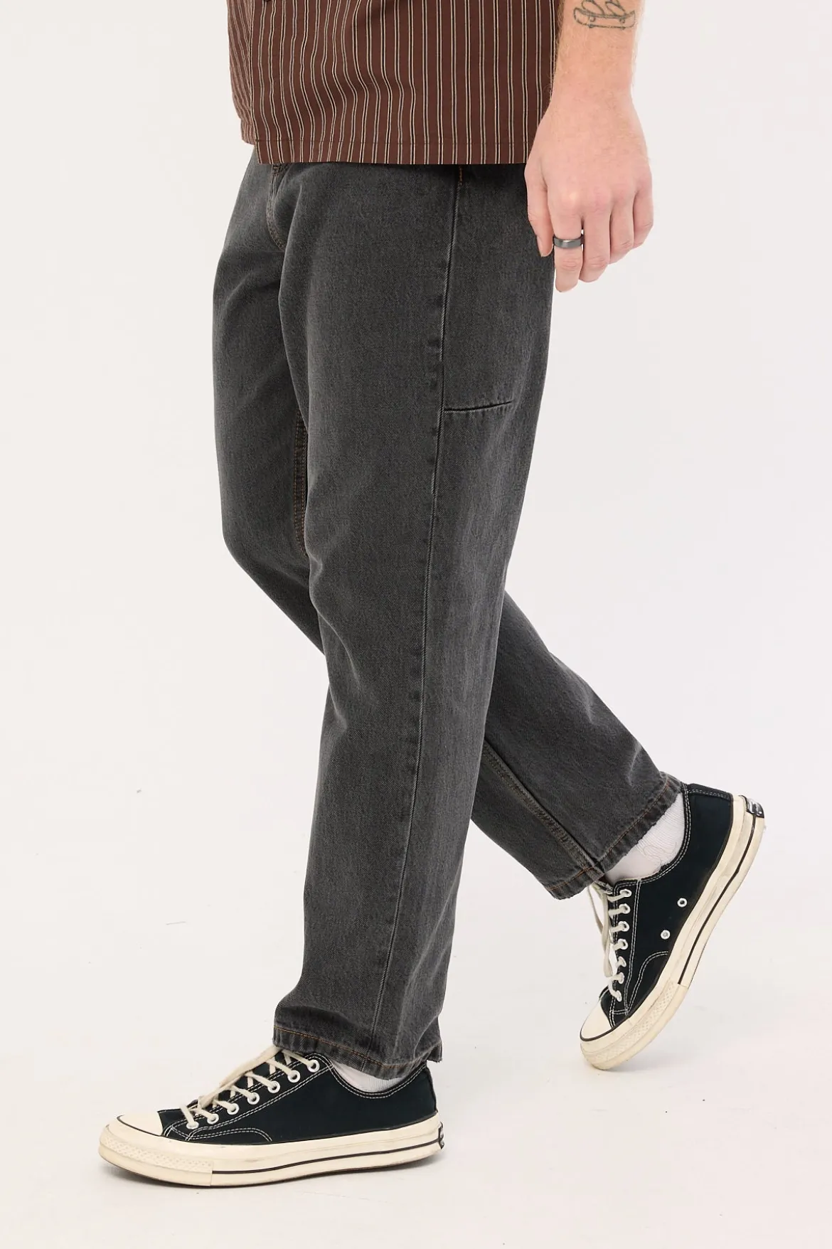 Cheap Thrills Slacker Jean Ash Black