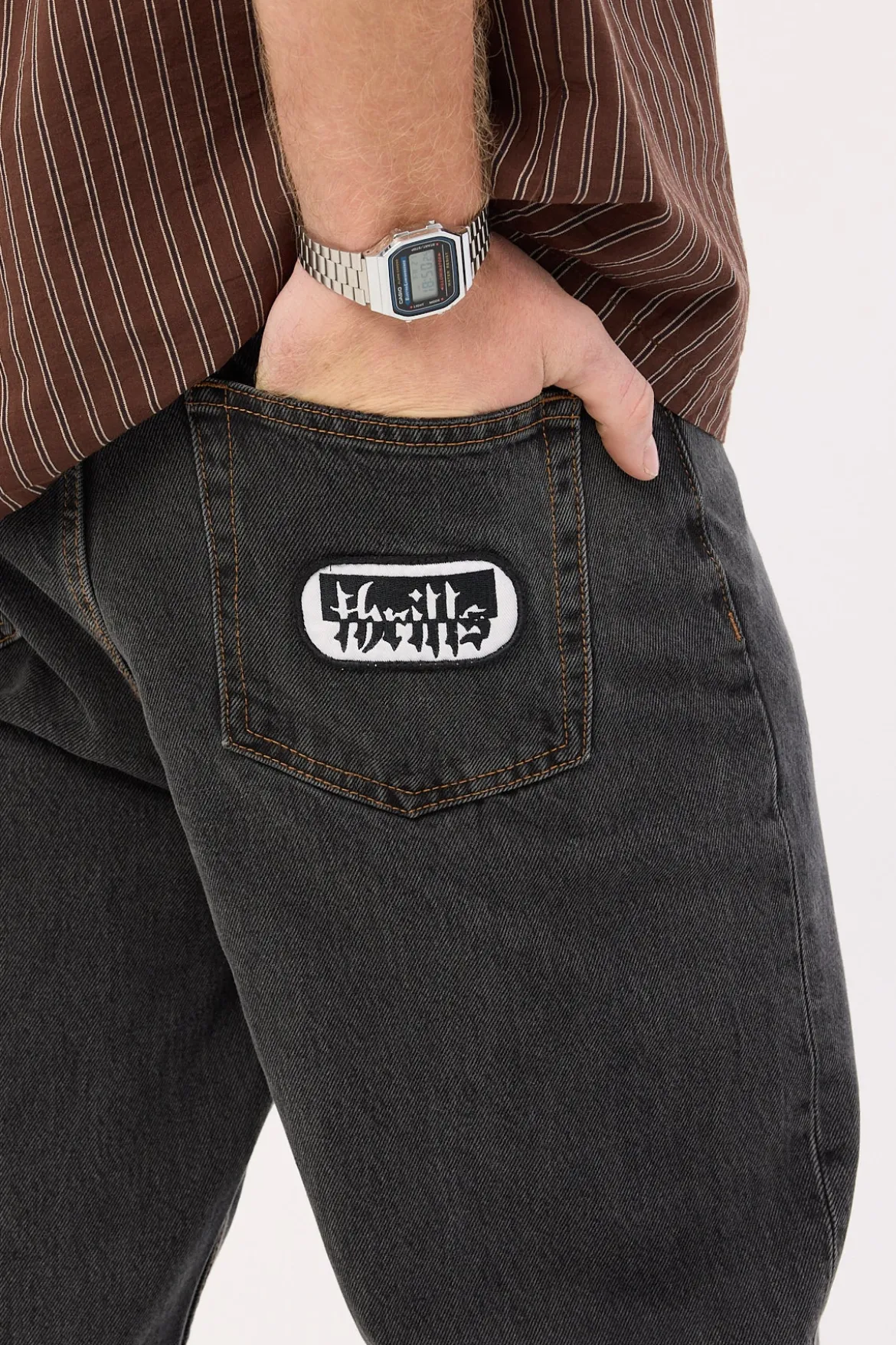 Cheap Thrills Slacker Jean Ash Black