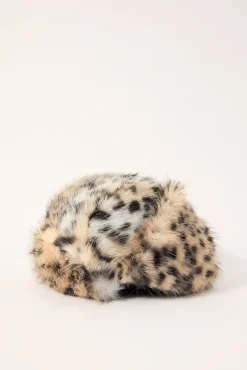 Cheetah Faux Fur Trapper Hat Leopard