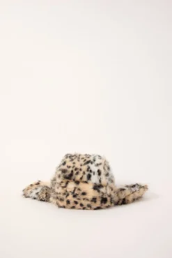 Cheetah Faux Fur Trapper Hat Leopard