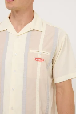 Cherio Panel Bowling Shirt Bone