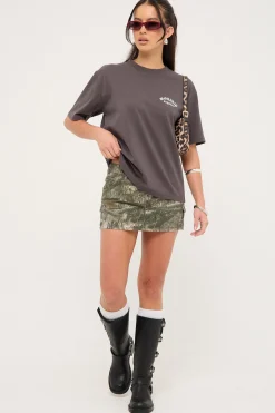 Cherio Regular Fit Tee Worn Black