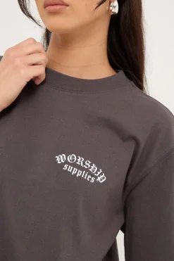 Cherio Regular Fit Tee Worn Black