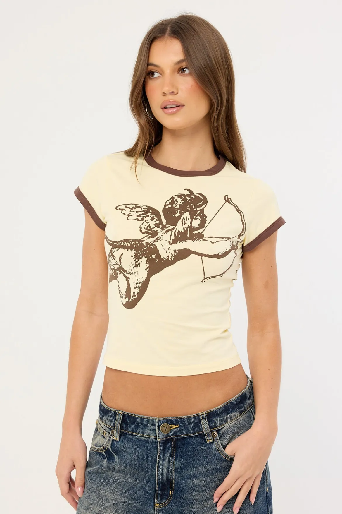 Cherub Cap Sleeve Ringer Lemon Icing