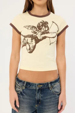 Cherub Cap Sleeve Ringer Lemon Icing