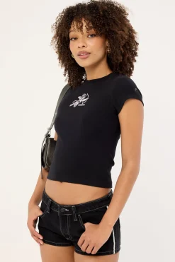 Cherub Cap Sleeve Tee Black