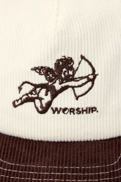 Cherub Cord 5 Panel Hat Dark Choc