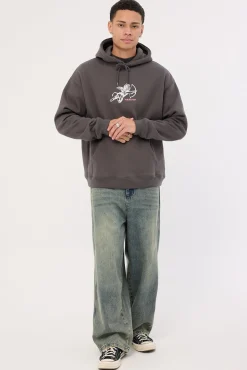 Cherub Pull Over Hood Worn Black
