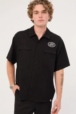 Cherub Short Sleeve Work Shirt Black